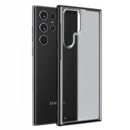 Microsonic Samsung Galaxy S22 Ultra Frosted Frame Siyah Cep Telefonu Kılıfı