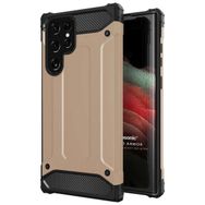 Microsonic Samsung Galaxy S22 Ultra Rugged Armor Gold Cep Telefonu Kılıfı