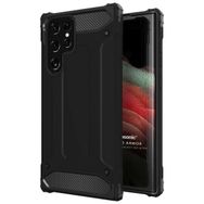 Microsonic Samsung Galaxy S22 Ultra Rugged Armor Siyah Cep Telefonu Kılıfı
