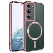 Microsonic Samsung Galaxy S23 Magsafe Luxury Electroplate Rose Gold Cep Telefonu Kılıfı