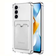 Microsonic Samsung Galaxy S23 Plus Card Slot Shock Şeffaf Cep Telefonu Kılıfı