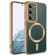 Microsonic Samsung Galaxy S23 Plus Magsafe Luxury Electroplate Gold Cep Telefonu Kılıfı