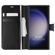 Microsonic Samsung Galaxy S23 Ultra Delux Leather Wallet Siyah Kılıf
