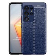 Microsonic Samsung Galaxy S23 Ultra Deri Dokulu Silikon Lacivert Kılıf
