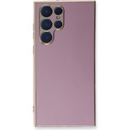 Microsonic Samsung Galaxy S23 Ultra Olive Plated Lila Cep Telefonu Kılıfı