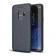 Microsonic Samsung Galaxy S9 Deri Dokulu Silikon Lacivert Kılıf