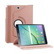 Microsonic Samsung Galaxy Tab S2 8.0inç 360 Dönerli Stand Deri Rose Gold Kılıf