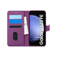 Microsonic Samsung Galaxy Uyumlu S23 Fe Fabric Book Wallet Cep Telefonu Kılıfı