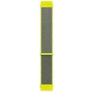Microsonic Samsung Galaxy Watch 4 40 mm Hasırlı Woven Sport Loop Sarı Uyumlu Kordon