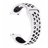 Microsonic Samsung Galaxy Watch 4 40 mm Rainbow Sport Band Siyah Beyaz Kordon