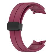 Microsonic Samsung Galaxy Watch 4 44 mm Ribbon Line Bordo Kordon