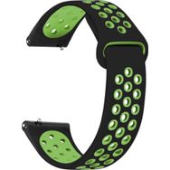 Microsonic Samsung Galaxy Watch Active 2 40 mm Rainbow Sport Band Siyah Yeşil Kordon