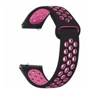 Microsonic Samsung Galaxy Watch Active 2 44 mm Rainbow Sport Band Siyah Pembe Kordon