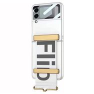 Microsonic Samsung Galaxy Z Flip 3 Flio Strap Gümüş Cep Telefonu Kılıfı