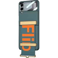 Microsonic Samsung Galaxy Z Flip 3 Flio Strap Koyu Yeşil Cep Telefonu Kılıfı