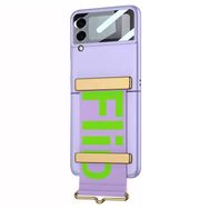 Microsonic Samsung Galaxy Z Flip 3 Flio Strap Mor Cep Telefonu Kılıfı