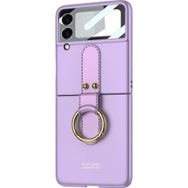Microsonic Samsung Galaxy Z Flip 3 Ring Fall Platinum Mor Cep Telefonu Kılıfı