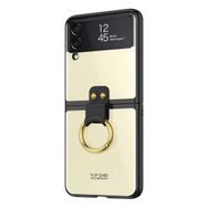 Microsonic Samsung Galaxy Z Flip 3 Ring Loft Clear Siyah Cep Telefonu Kılıfı
