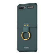 Microsonic Samsung Galaxy Z Flip Ring Fall Platinum Koyu Yeşil Cep Telefonu Kılıfı
