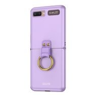 Microsonic Samsung Galaxy Z Flip Ring Fall Platinum Lila Cep Telefonu Kılıfı