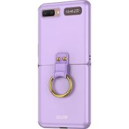 Microsonic Samsung Galaxy Z Flip Ring Fall Platinum Lila Cep Telefonu Kılıfı
