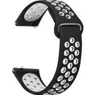 Microsonic Samsung Gear S3 Classic Rainbow Gently Band Beyaz Siyah Kordon