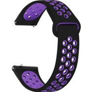 Microsonic Samsung Gear S3 Frontier Rainbow Gently Band Siyah Mor Kordon
