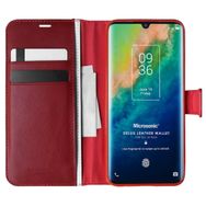 Microsonic TCL 10 Plus Delux Leather Wallet Kırmızı Cep Telefonu Kılıfı