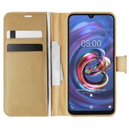 Microsonic Vestel Venüs E5 Delux Leather Wallet Gold Cep Telefonu Kılıfı