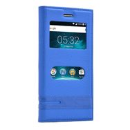 Microsonic Vestel Venüs V3 5020 Dual View Gizli Mıknatıslı Mavi Kılıf