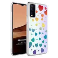Microsonic Vivo Y11S Braille Feel Desenli Heart Cep Telefonu Kılıfı