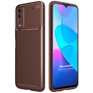 Microsonic Vivo Y11S Legion Series Kahverengi Cep Telefonu Kılıfı