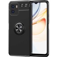 Microsonic Vivo Y15S Kickstand Ring Holder Siyah Cep Telefonu Kılıfı