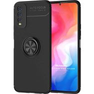 Microsonic Vivo Y20 Kickstand Ring Holder Siyah Cep Telefonu Kılıfı