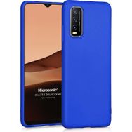 Microsonic Vivo Y20 Matte Silikon Mavi Cep Telefonu Kılıfı