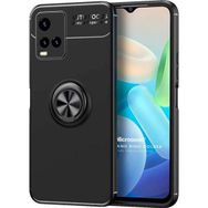 Microsonic Vivo Y32 Kickstand Ring Holder Siyah Cep Telefonu Kılıfı