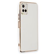 Microsonic Vivo Y32 Olive Plated Beyaz Cep Telefonu Kılıfı