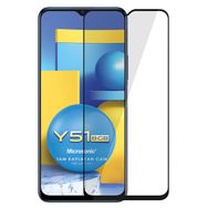 Microsonic Vivo Y53S Tam Kaplayan Temperli Siyah Cam Ekran Koruyucu