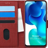 Microsonic Xiaomi Mi 10 Lite Fabric Book Wallet Kırmızı Kılıf