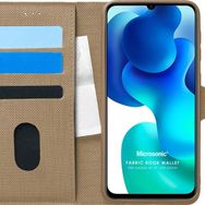 Microsonic Xiaomi Mi 10 Lite Zoom Fabric Book Wallet Gold Kılıf
