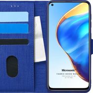 Microsonic Xiaomi Mi 10T Fabric Book Wallet Lacivert Kılıf