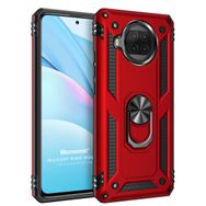 Microsonic Xiaomi Mi 10T Lite Military Ring Holder Kırmızı Kılıf