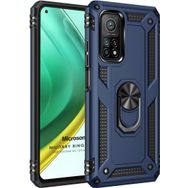 Microsonic Xiaomi Mi 10T Military Ring Holder Lacivert Kılıf