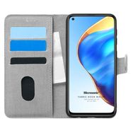 Microsonic Xiaomi Mi 10T Pro Fabric Book Wallet Gri Kılıf