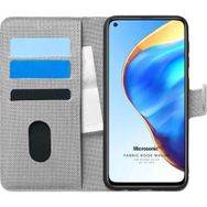 Microsonic Xiaomi Mi 10T Pro Fabric Book Wallet Gri Kılıf