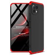 Microsonic Xiaomi Mi 11 Lite Double Dip 360 Protective Siyah Kırmızı Kılıf