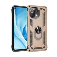 Microsonic Xiaomi Mi 11 Lite Military Ring Holder Gold Kılıf