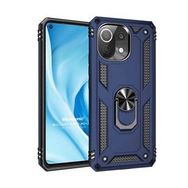 Microsonic Xiaomi Mi 11 Lite Military Ring Holder Lacivert Kılıf