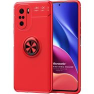 Microsonic Xiaomi Mi 11i Kickstand Ring Holder Kırmızı Kılıf
