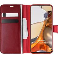 Microsonic Xiaomi Mi 11T Pro Delux Leather Wallet Kırmızı Kılıf